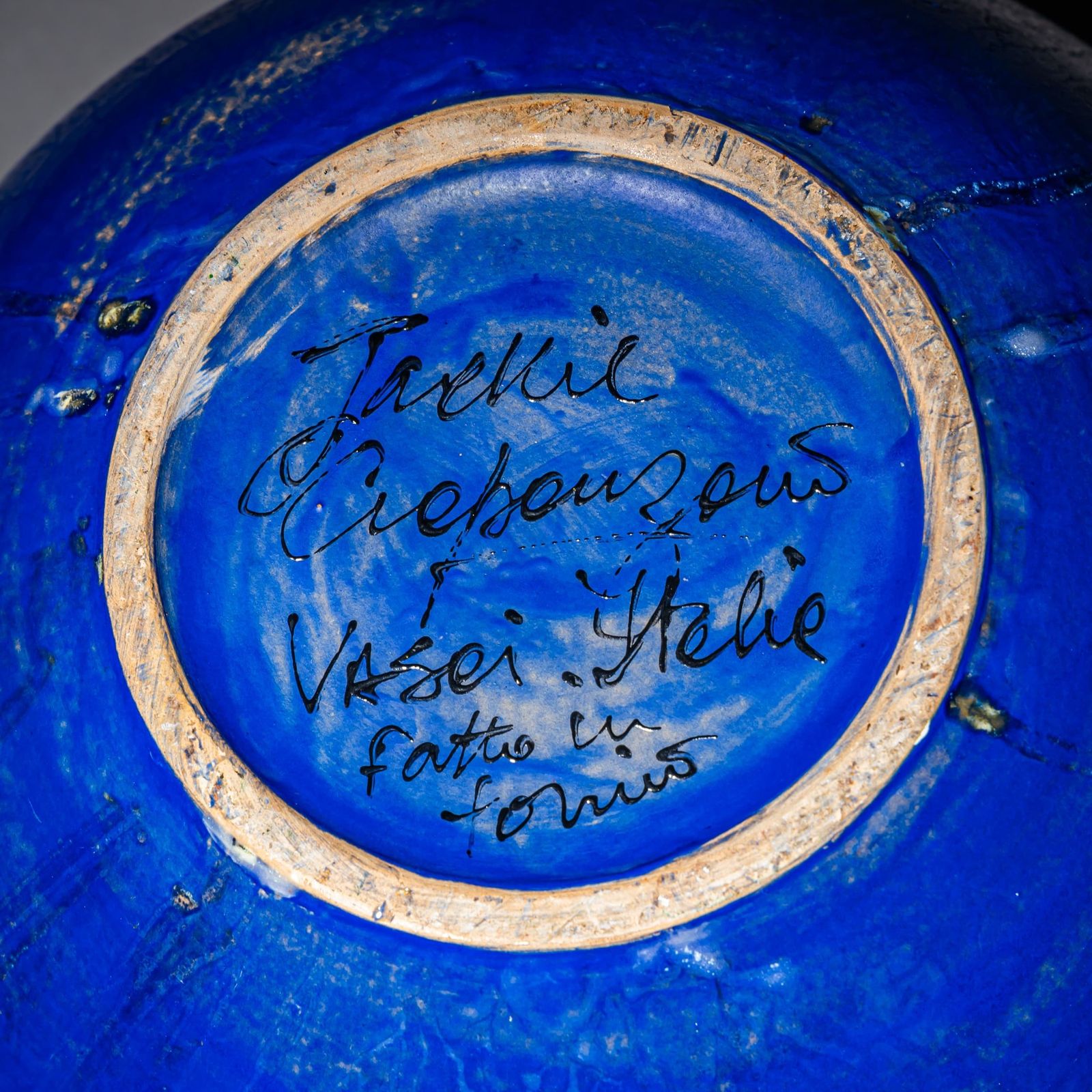 Cobalt Vase By Jackie Crapanzano Arte, Italy, 21st Century photo furniture