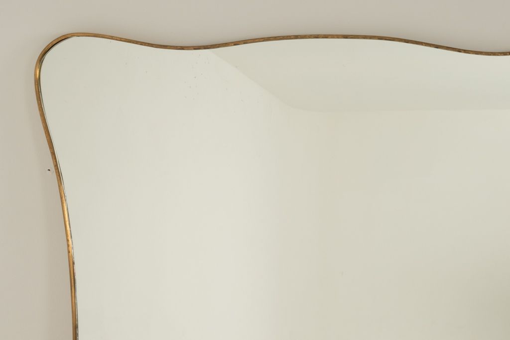 Pair Of Mirrors In The Style Of Gio Ponti. Realized In The 1980s. photo vinterior