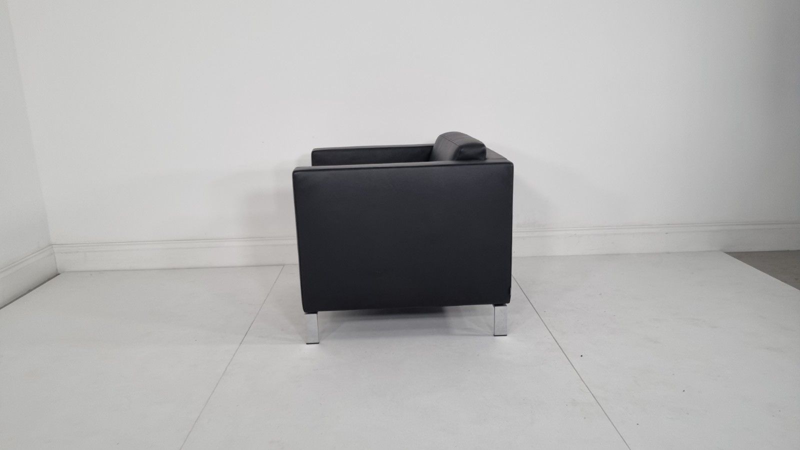 Walter Knoll Foster 500 Armchair In Black Leather Excellent Condition #1 photo vintage