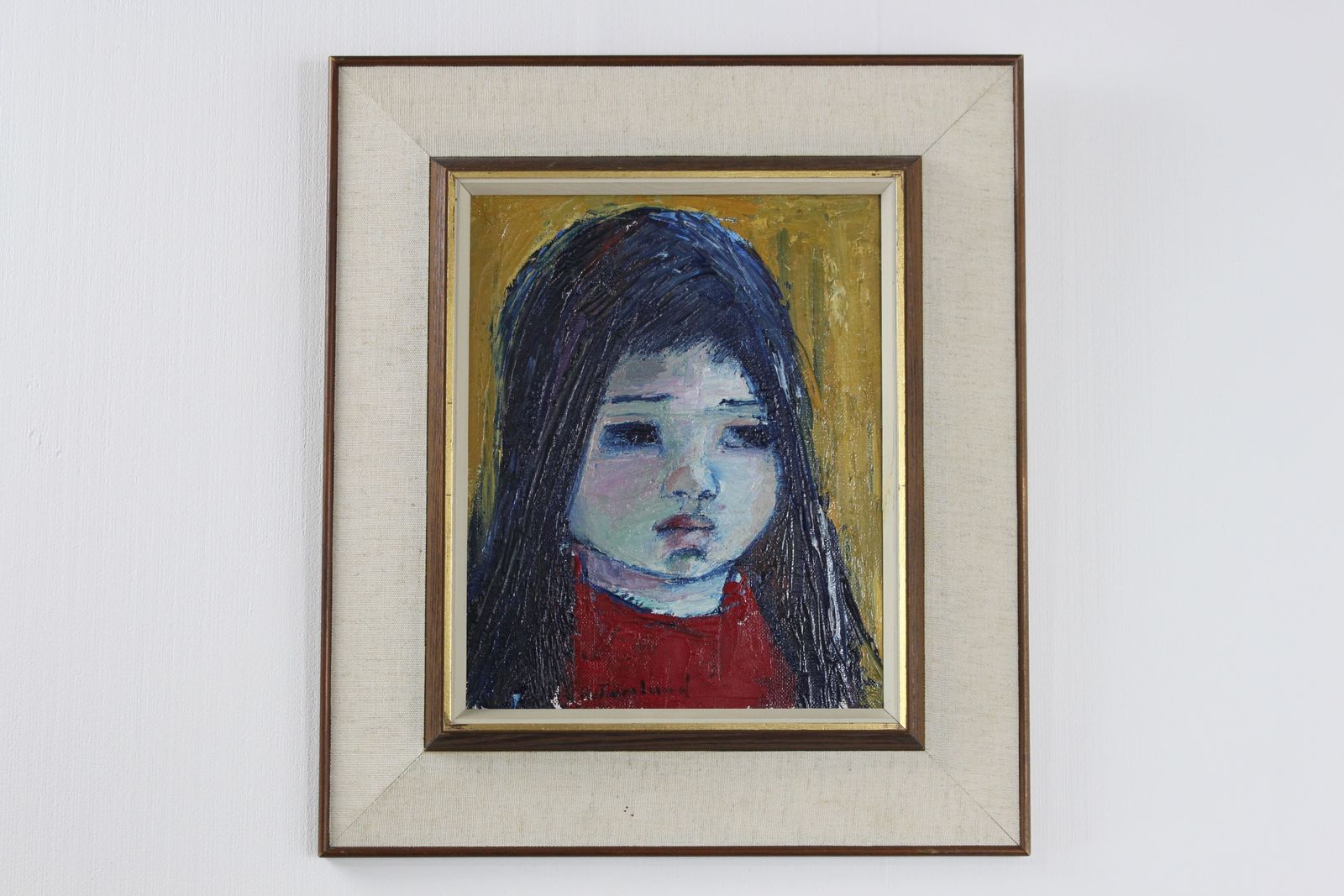 Alf Forslund Small Portrait Oil Painting