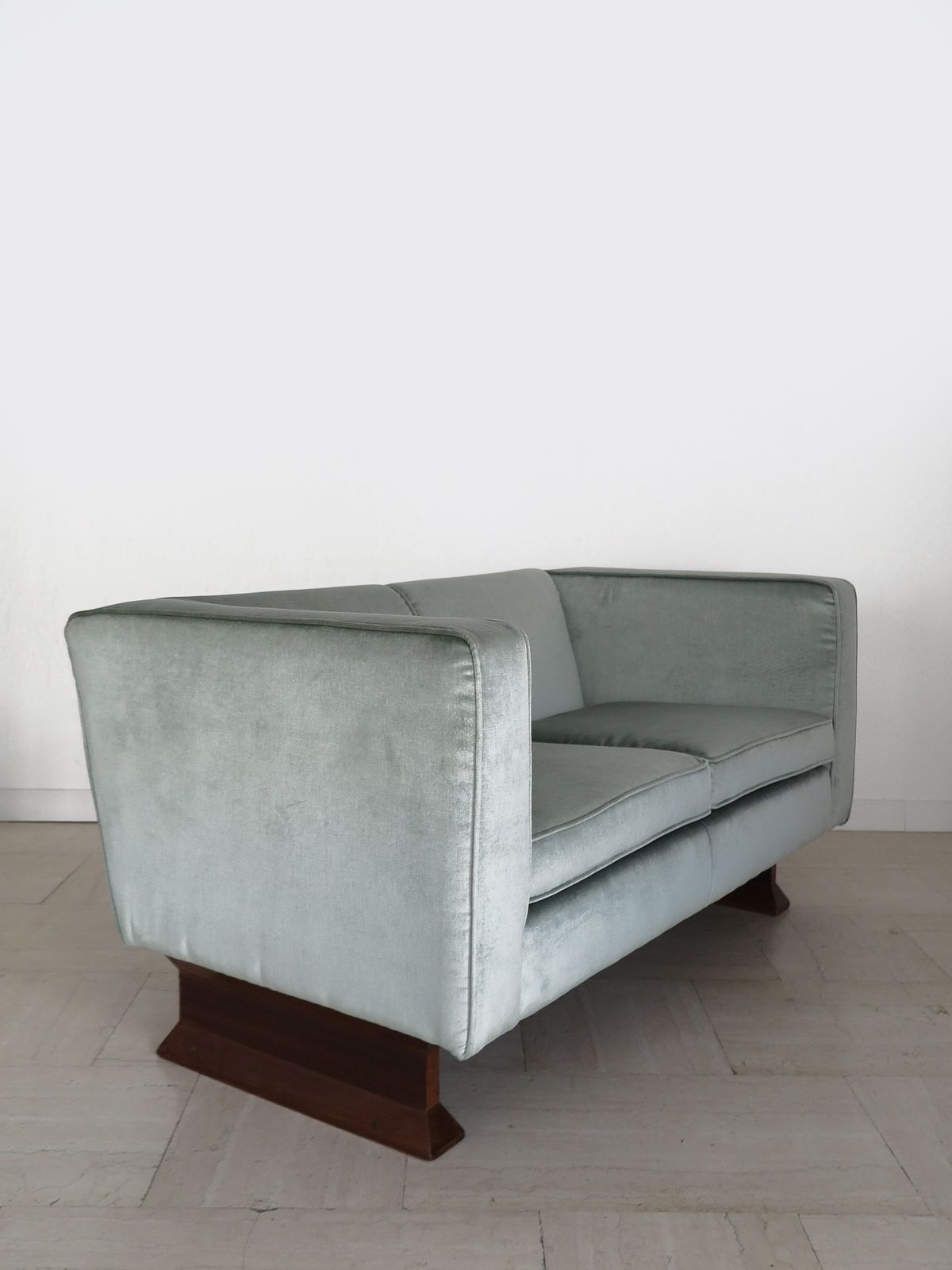 Franco Albini For Poggi Midcentury Velvet Two Seat Sofa, Italy 1960s photo furniture