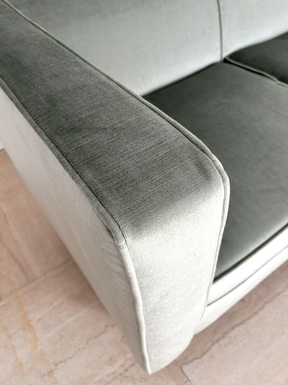 photo furniture Franco Albini For Poggi Midcentury Velvet Two Seat Sofa, Italy 1960s