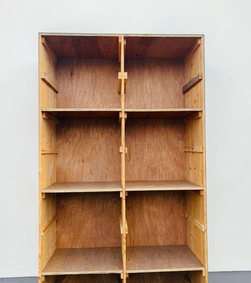 Vintage Solid Pine Cube Bookcase Piegon Hole Bookcase Industrial Style photo for sale