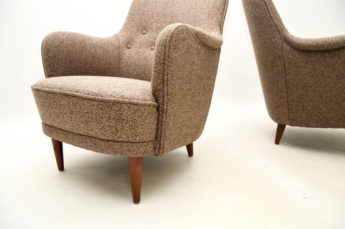Pair Of Vintage Swedish Samsas Armchairs By Carl Malmsten photo 5135.0