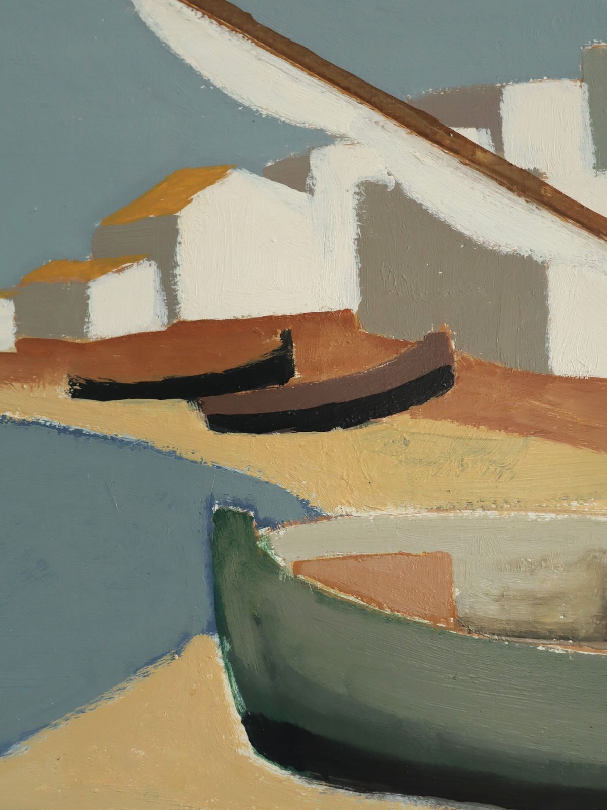 photo furniture Quiet Mooring  Oil Painting, 1950s