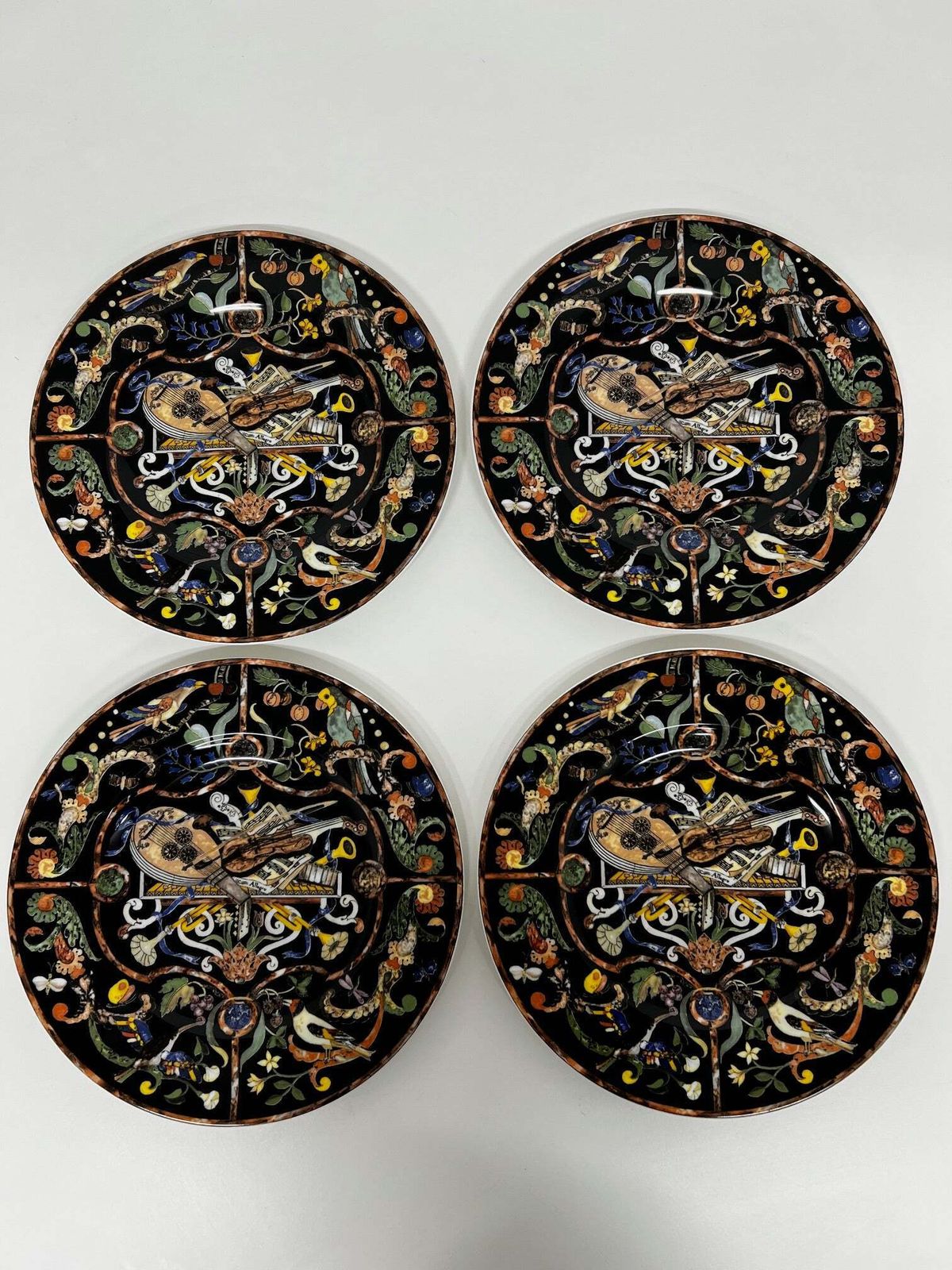 Vintage Villeroy & Boch Intarsia Service Plate Specially Designed For Raymond Blanc & Le Manoir Aux Quat Saisons. (Set Of 4) photo for sale