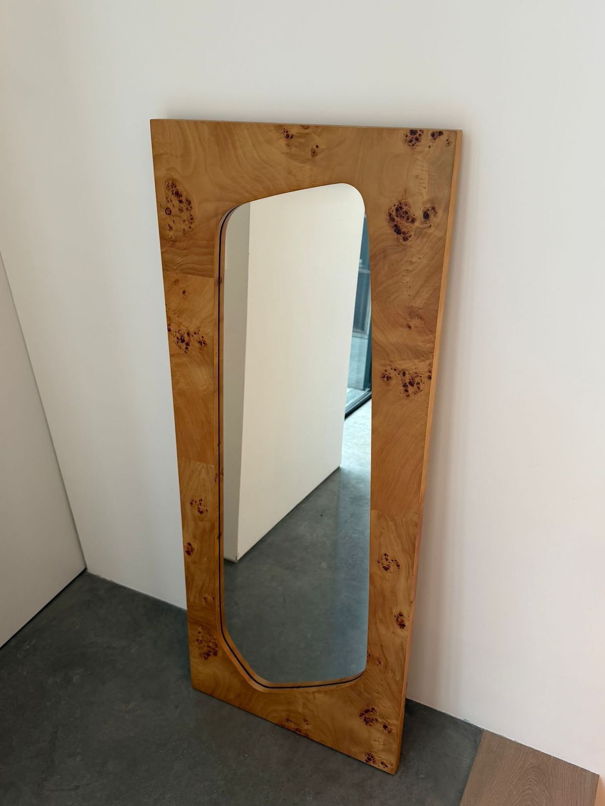 Ferm Living Folia Full Length Mirror Poplar Burl Wood