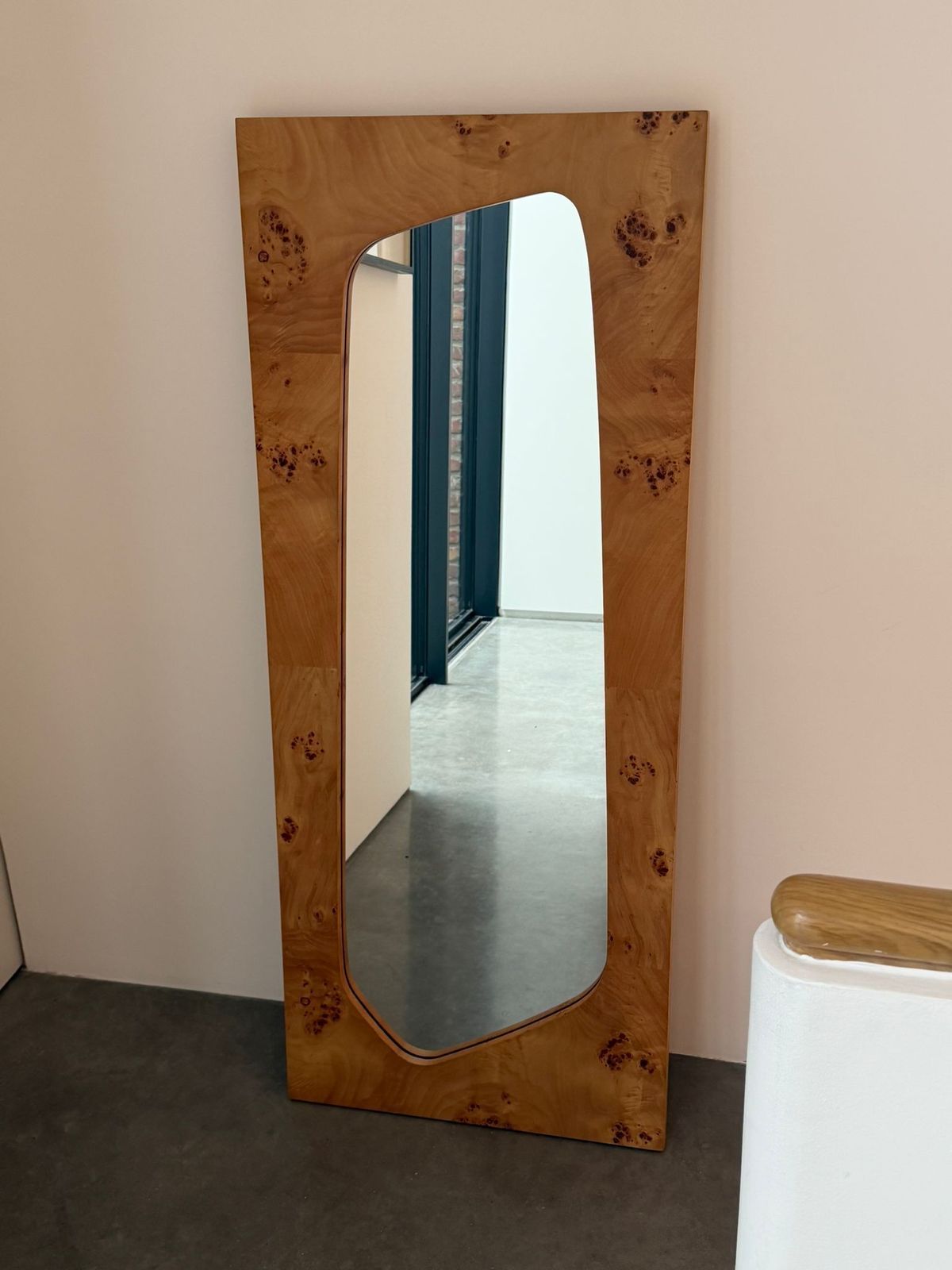 Ferm Living Folia Full Length Mirror Poplar Burl Wood photo for sale