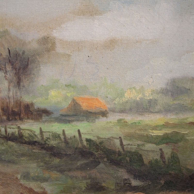 Art Peinture flamande du XXe siècle, paysage bucolique photo