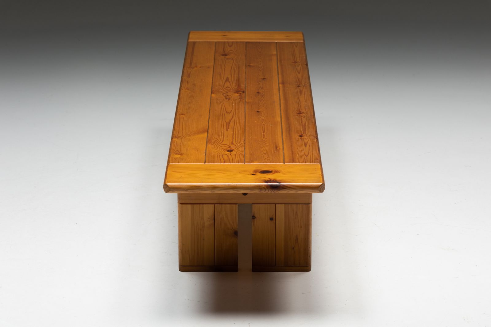 Solid Pine Wood Bench By Silvio Coppola For Fratelli Montina, Italy, 1970s photo vinterior