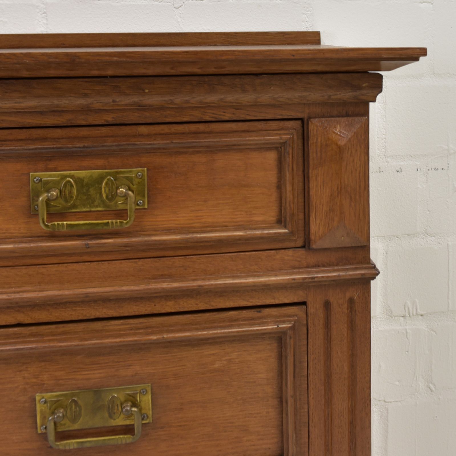 Antique! Small Restored Oak Chest Of Drawers, Gründerzeit Style. photo buy