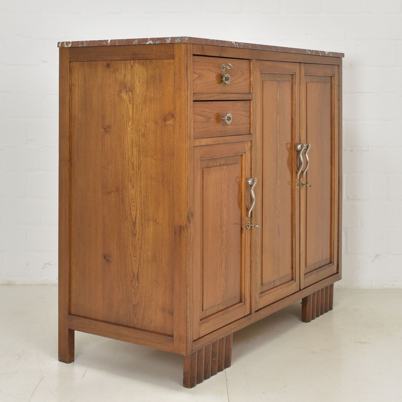 Furniture Antique! Restored Art Deco Sideboard, Circa 1930. Chest Of Drawers, Sideboard, Cabinet. photo