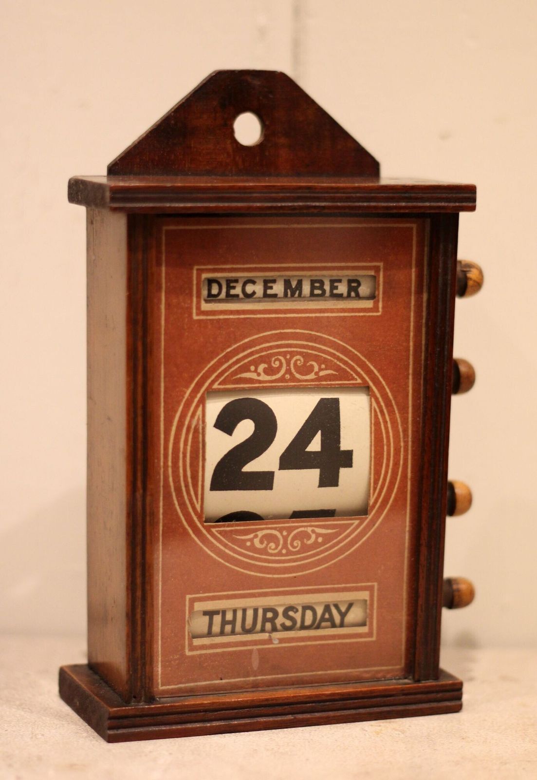 Late 19th Century Mahogany Desk Calendar photo furniture