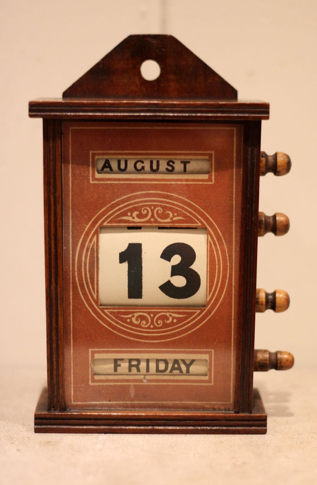 Late 19th Century Mahogany Desk Calendar photo for sale