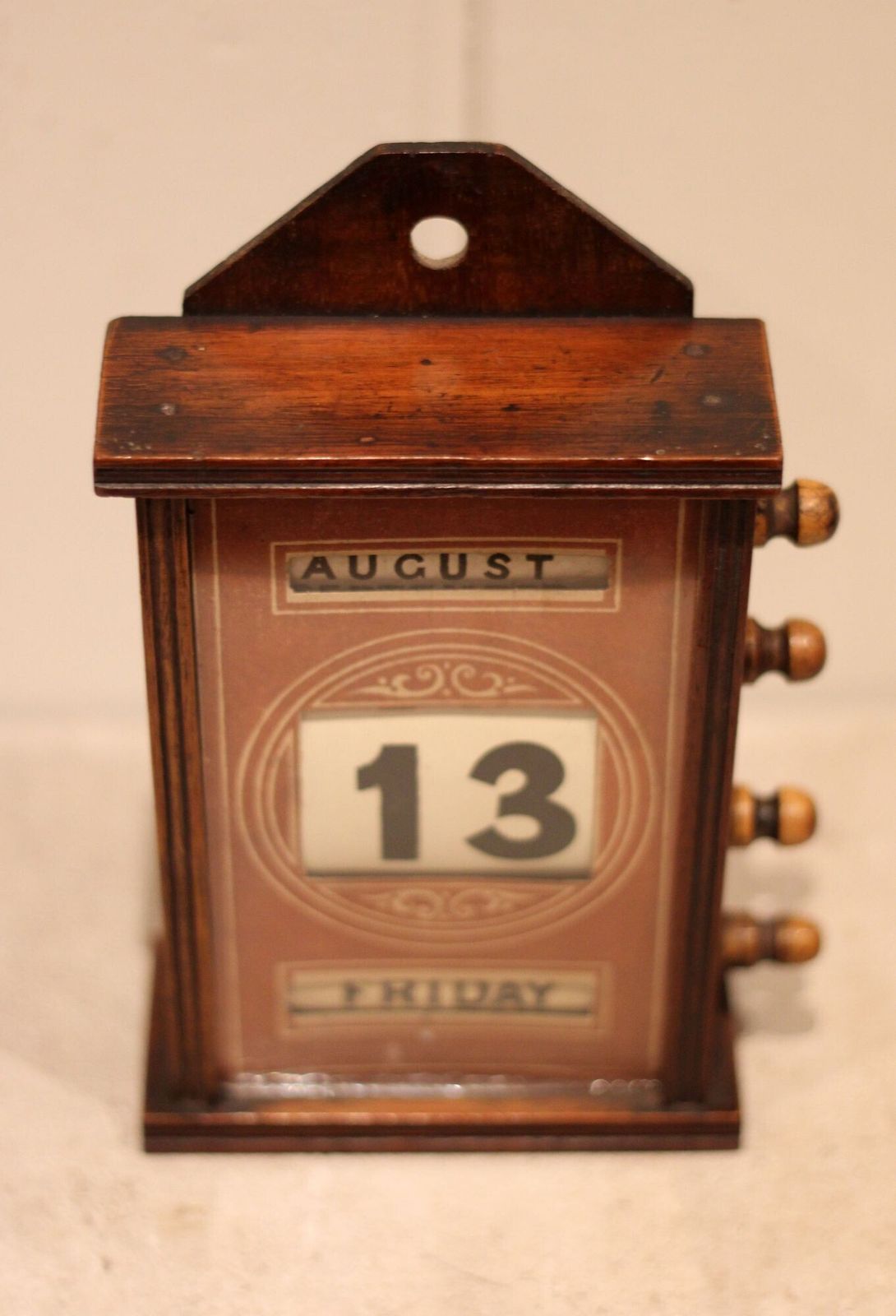 Late 19th Century Mahogany Desk Calendar photo vinterior