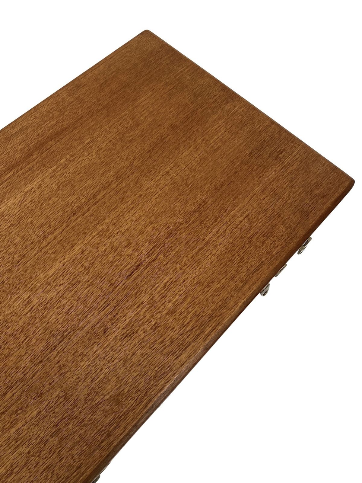 British Younger Teak And Hessian Long Sideboard Credenza Mid Century 1960s photo furniture