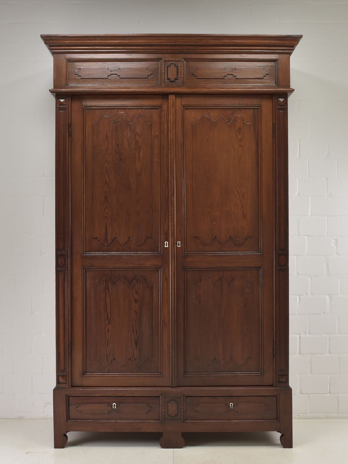 Antique! Restored Art Nouveau Pine Softwood Wardrobe photo furniture