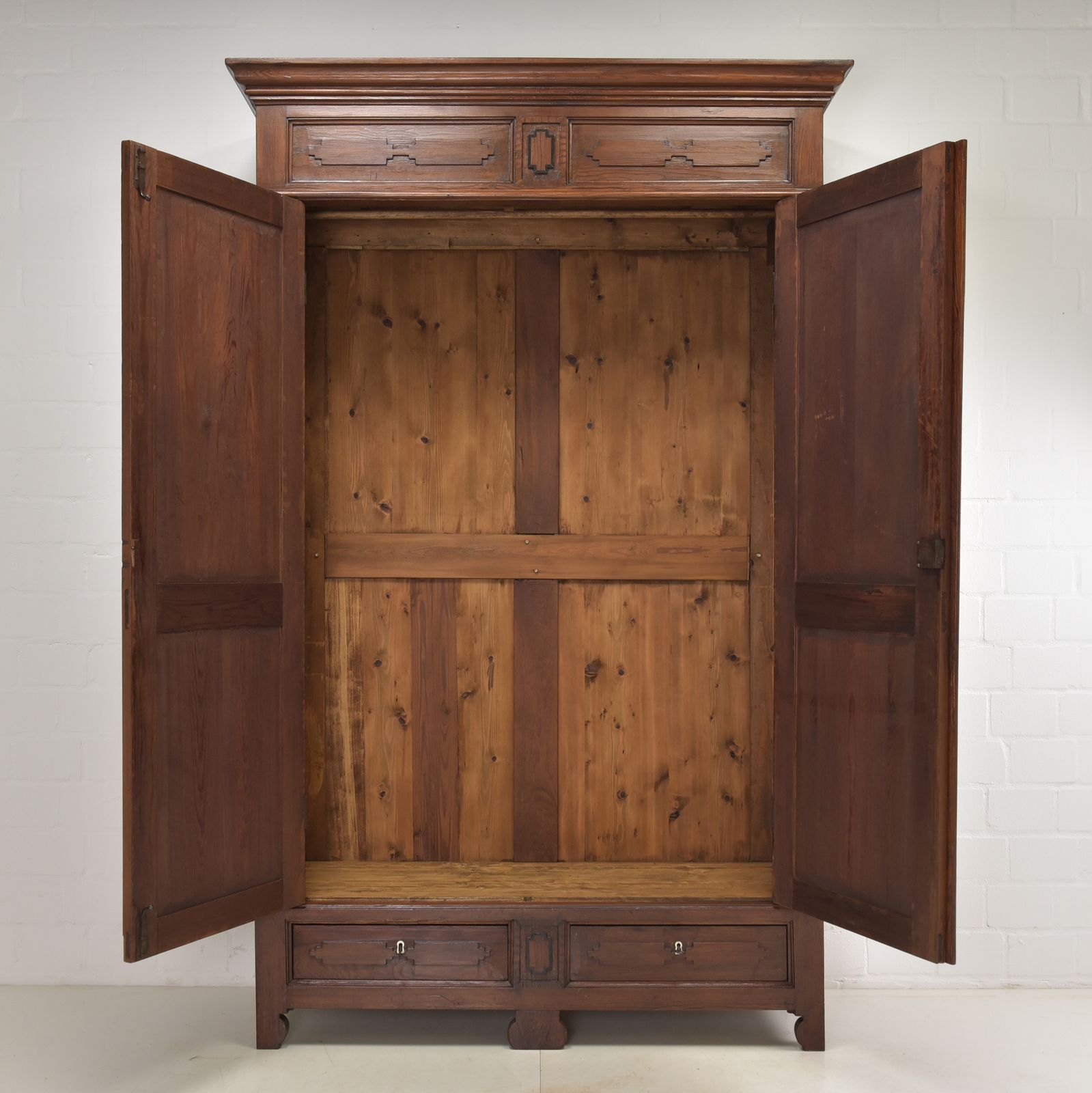 Antique! Restored Art Nouveau Pine Softwood Wardrobe photo for sale