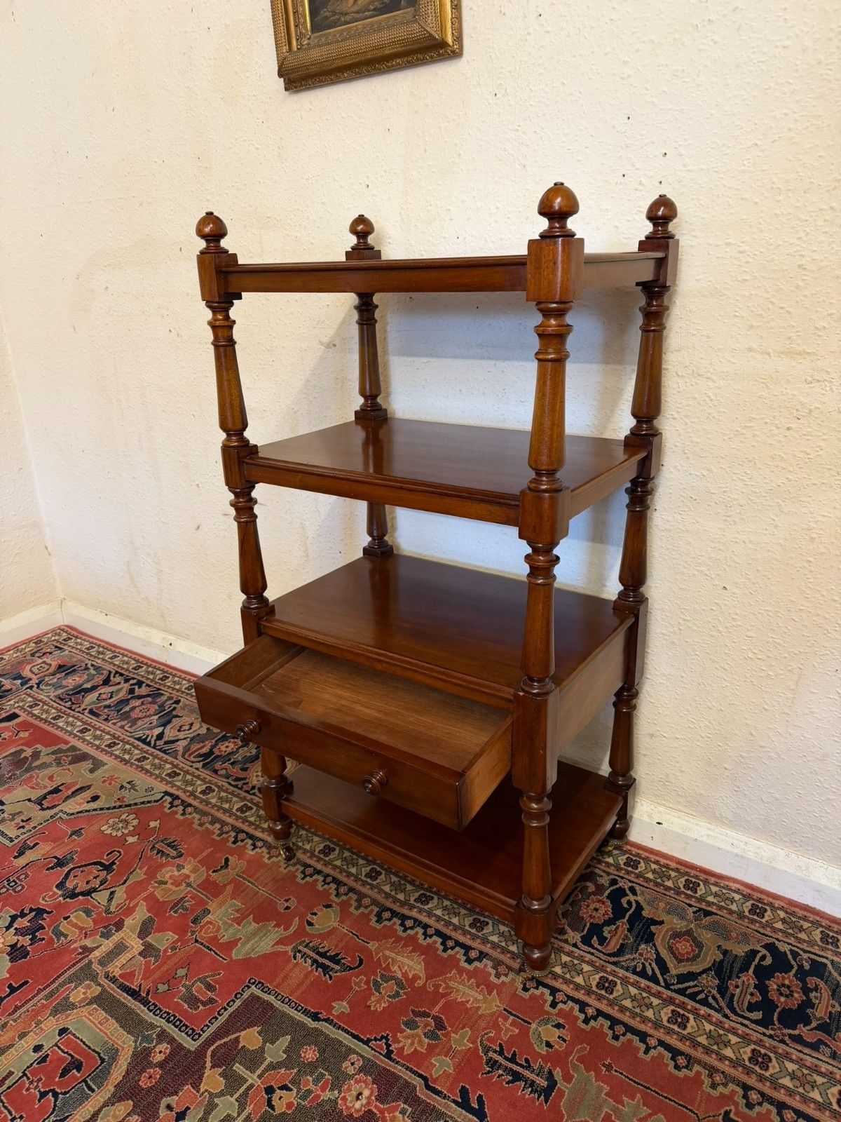 photo for sale Quality Antique Mahogany Four Tier Whatnot/Etagere Circa 1880