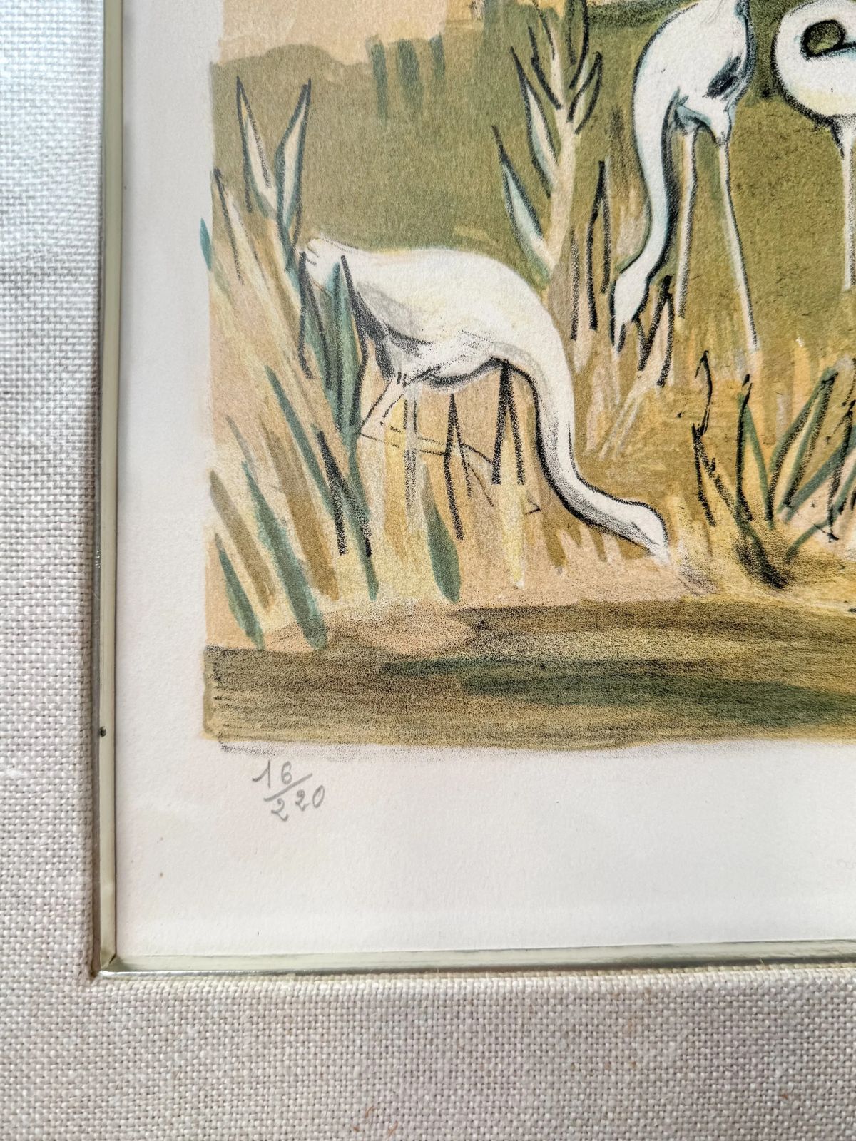 'Camargue Aux Oiseaux' By Yves Brayer (1907–1990) Original Colour Lithograph photo for sale