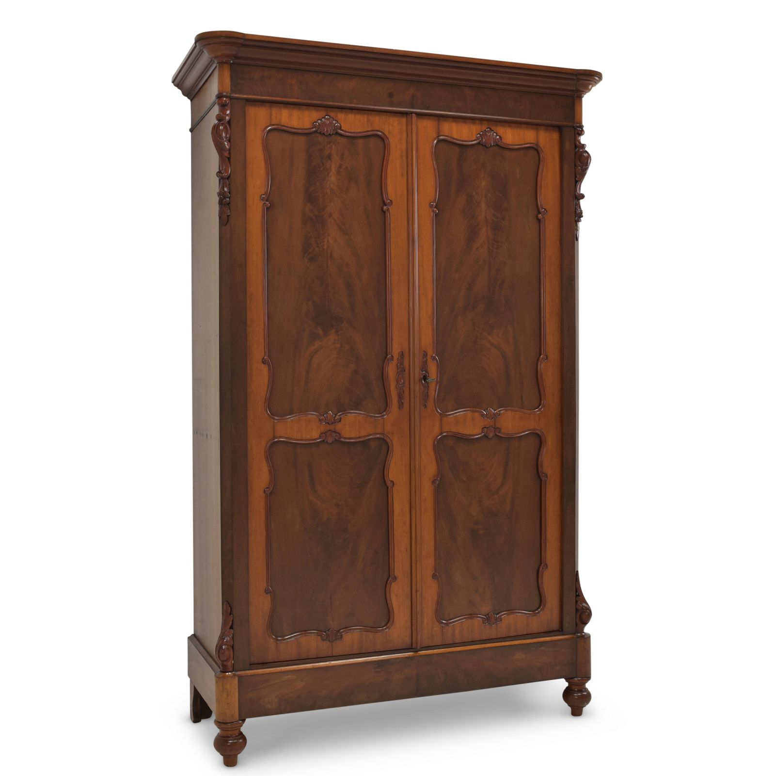 Antique! Restored Mahogany Louis Philippe Shelving Unit.