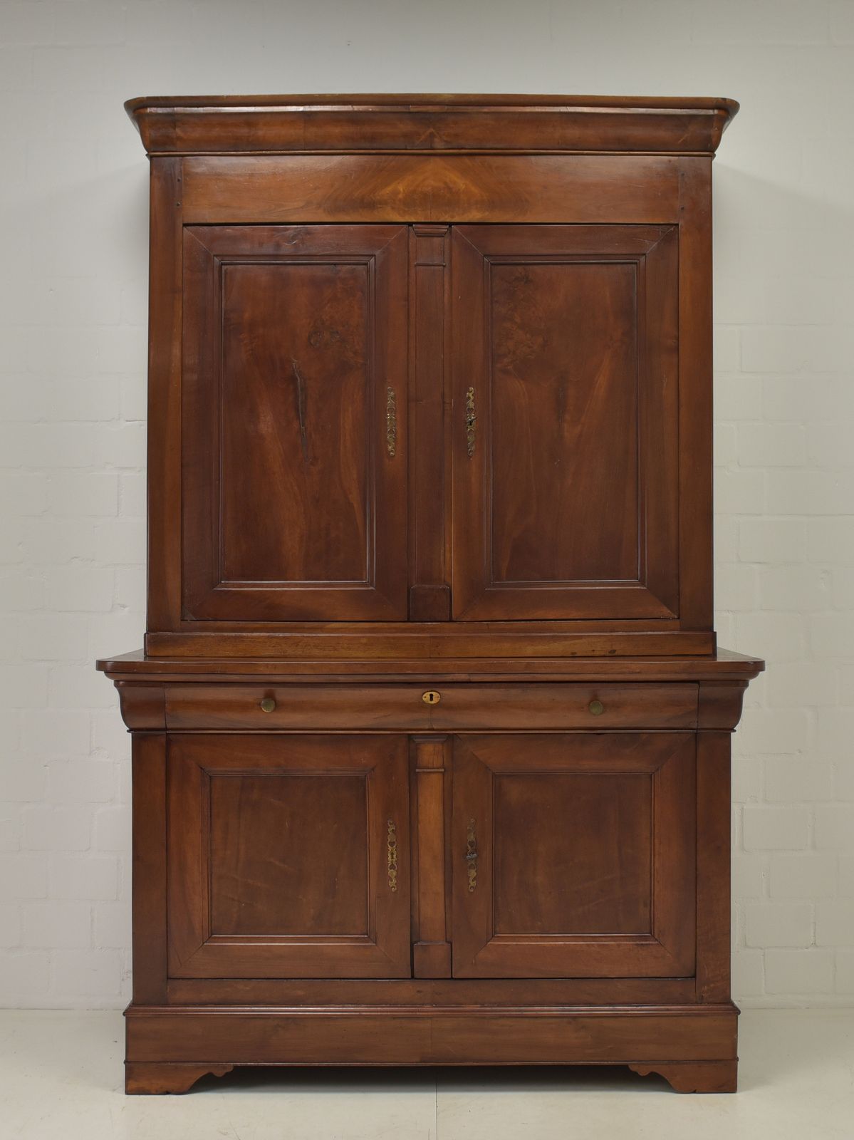 Antique! Restored Biedermeier Buffet Cabinet, Circa 1850, Mahogany Top Cabinet photo furniture