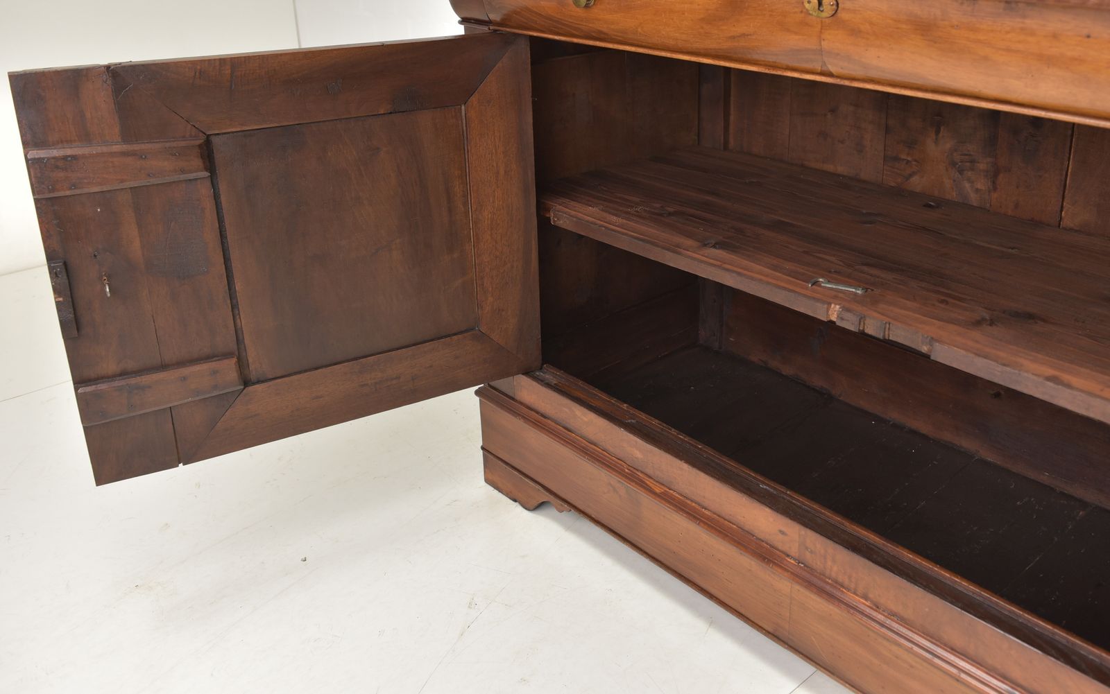 Antique! Restored Biedermeier Buffet Cabinet, Circa 1850, Mahogany Top Cabinet photo vinterior