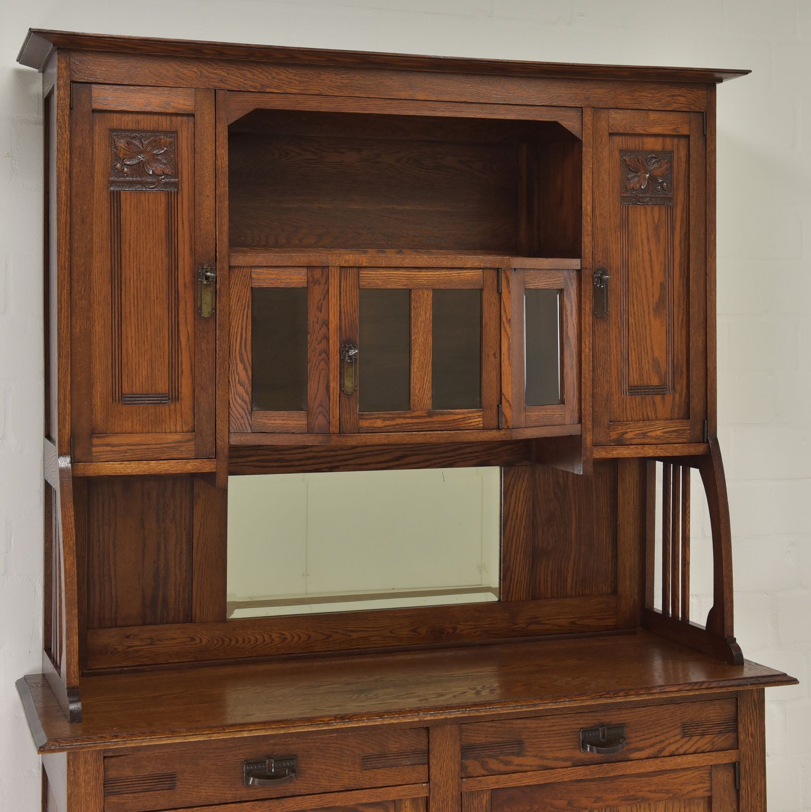 photo furniture Antique! Restored Art Nouveau/Art Deco Buffet Cabinet, Circa 1920, Solid Oak