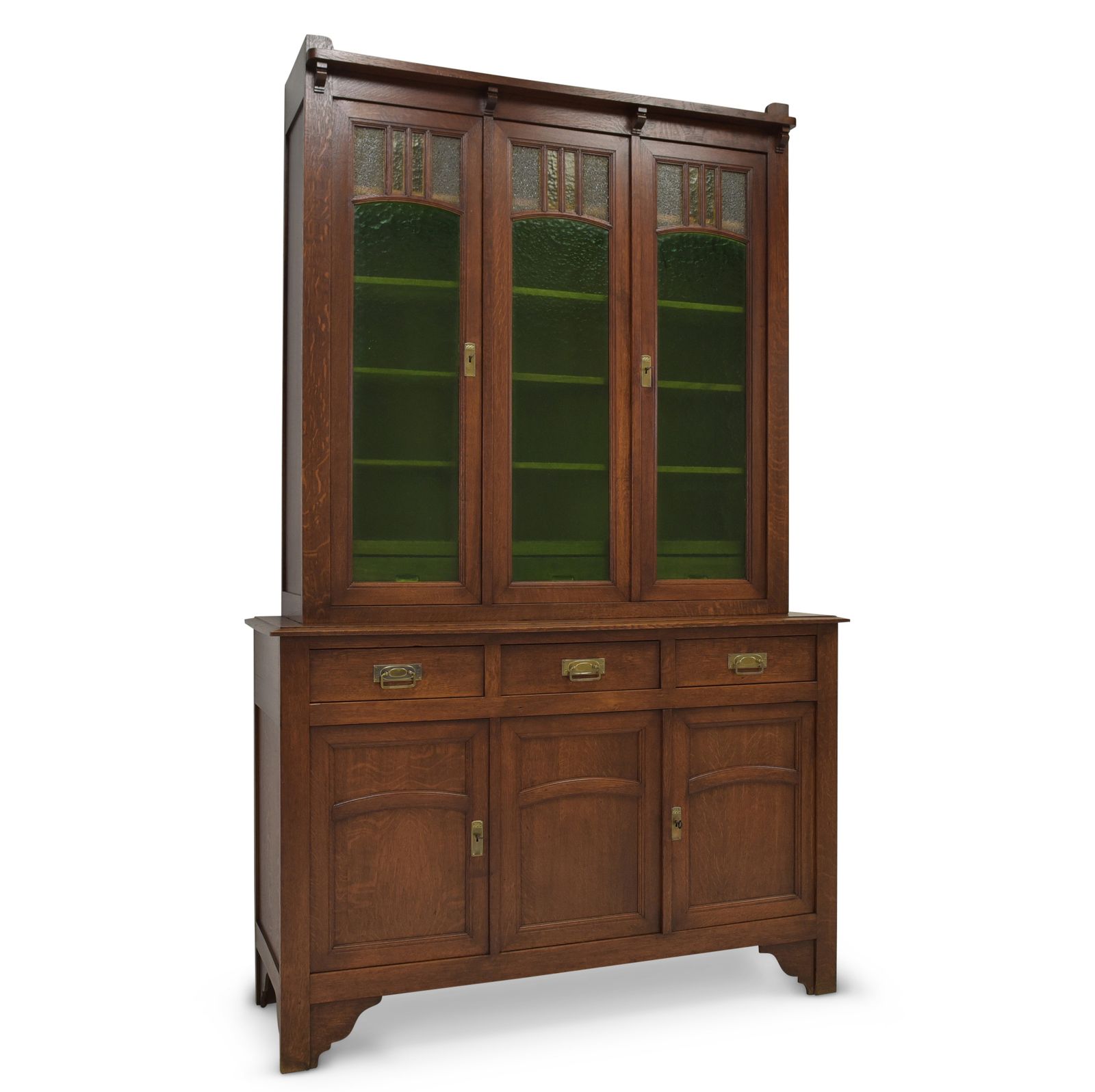 Antique! Restored Art Nouveau/Art Deco Oak Buffet Cabinet/Display Cabinet