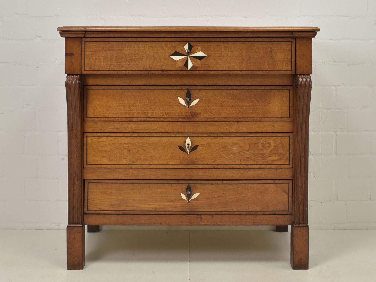 Antique! Restored Biedermeier Empire Chest Of Drawers, Charles X Style, Circa 1830 photo furniture