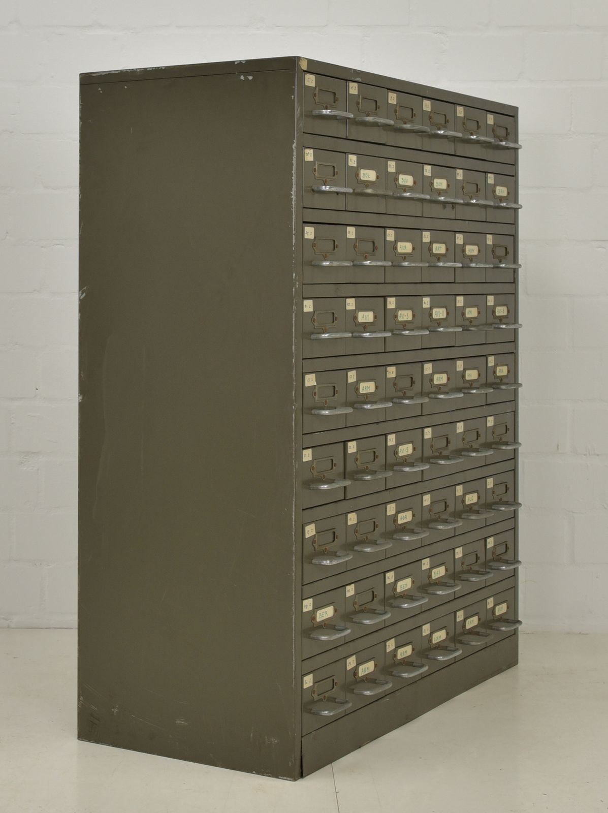 Furniture Vintage Metal Cabinet, Workshop Cabinet, Filing Cabinet, Industrial Style, Drawers, Green photo