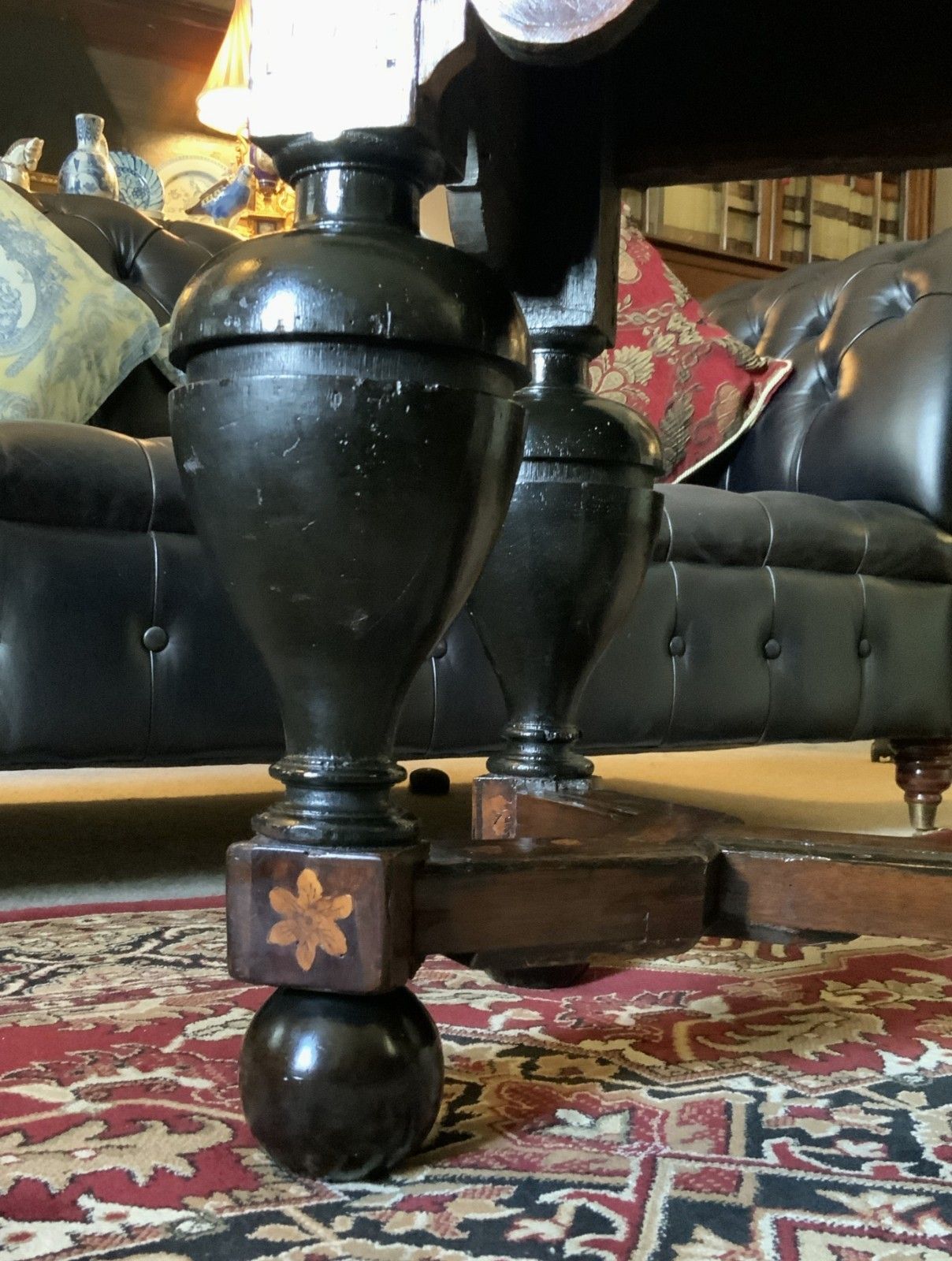 photo vintage 17th Century Dutch Baroque Marquetry Cabinet On Stand Floral And Pewter Inlay
