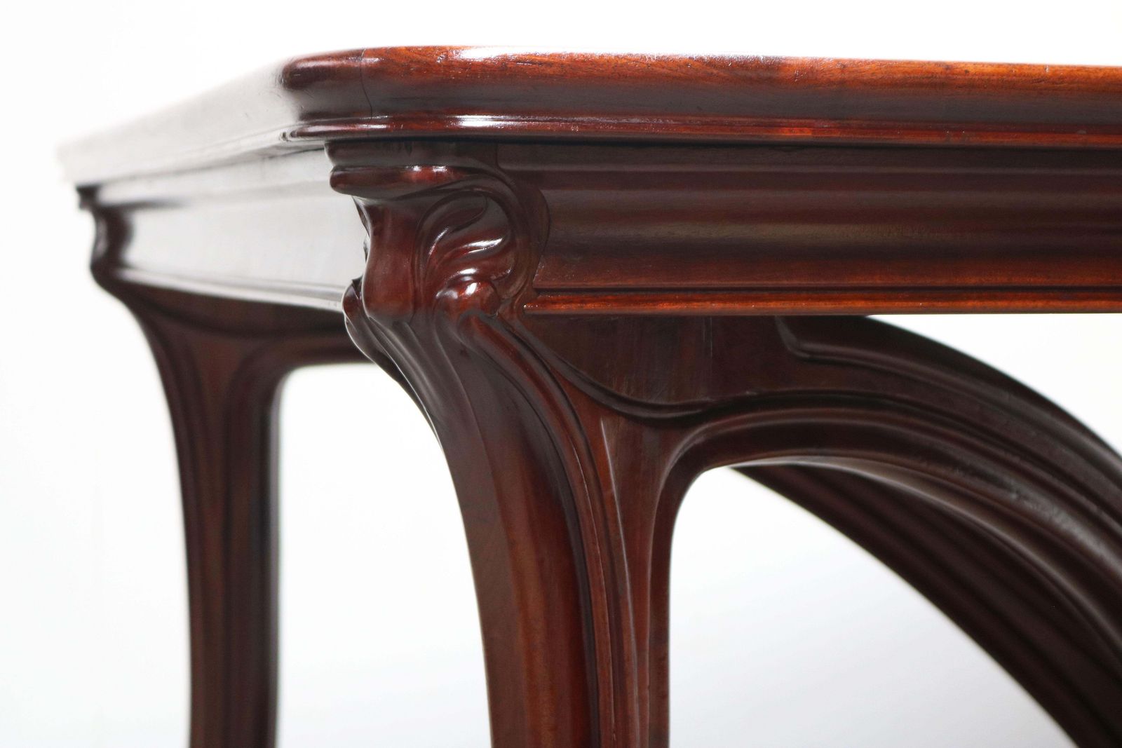 French Art Nouveau Mahogany Dining Table By Eugène Gaillard For Maison Bing 1900 photo furniture