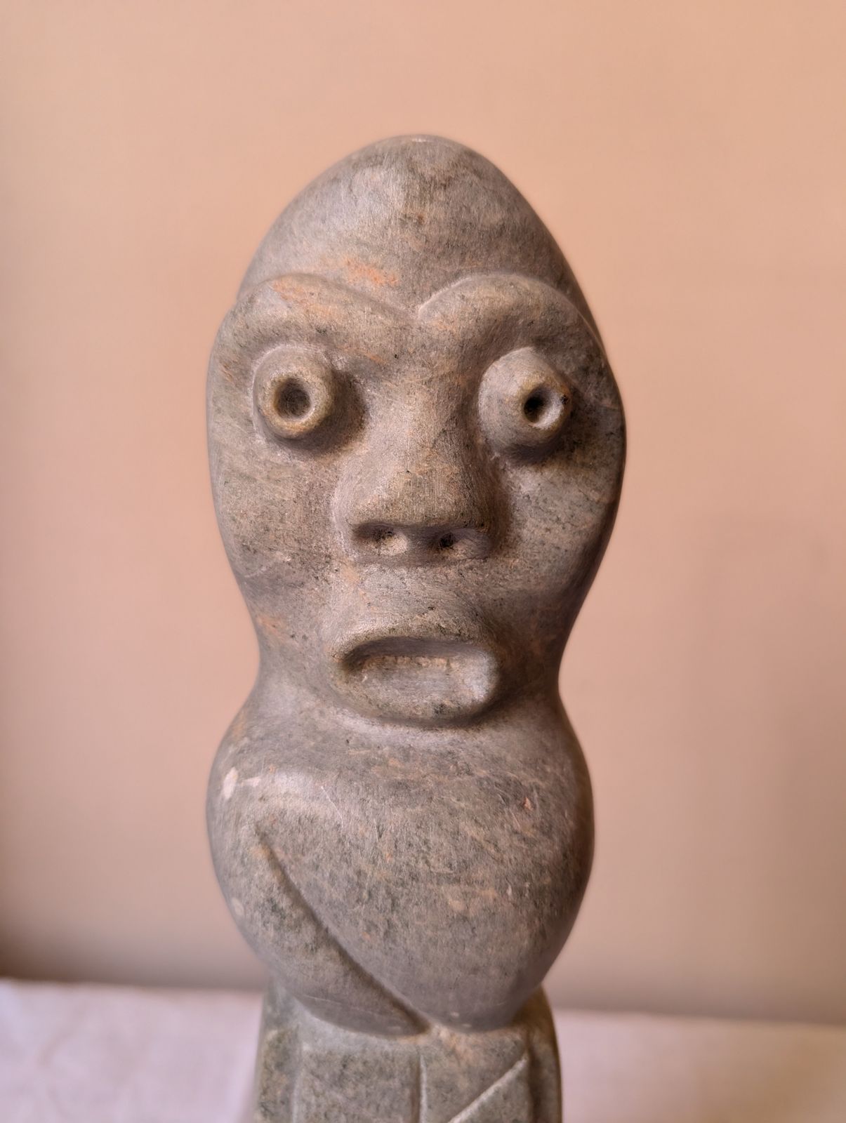 Signed African Stone Sculpture, "Alex", Pre 1980, Abstract Spirit Figure photo furniture