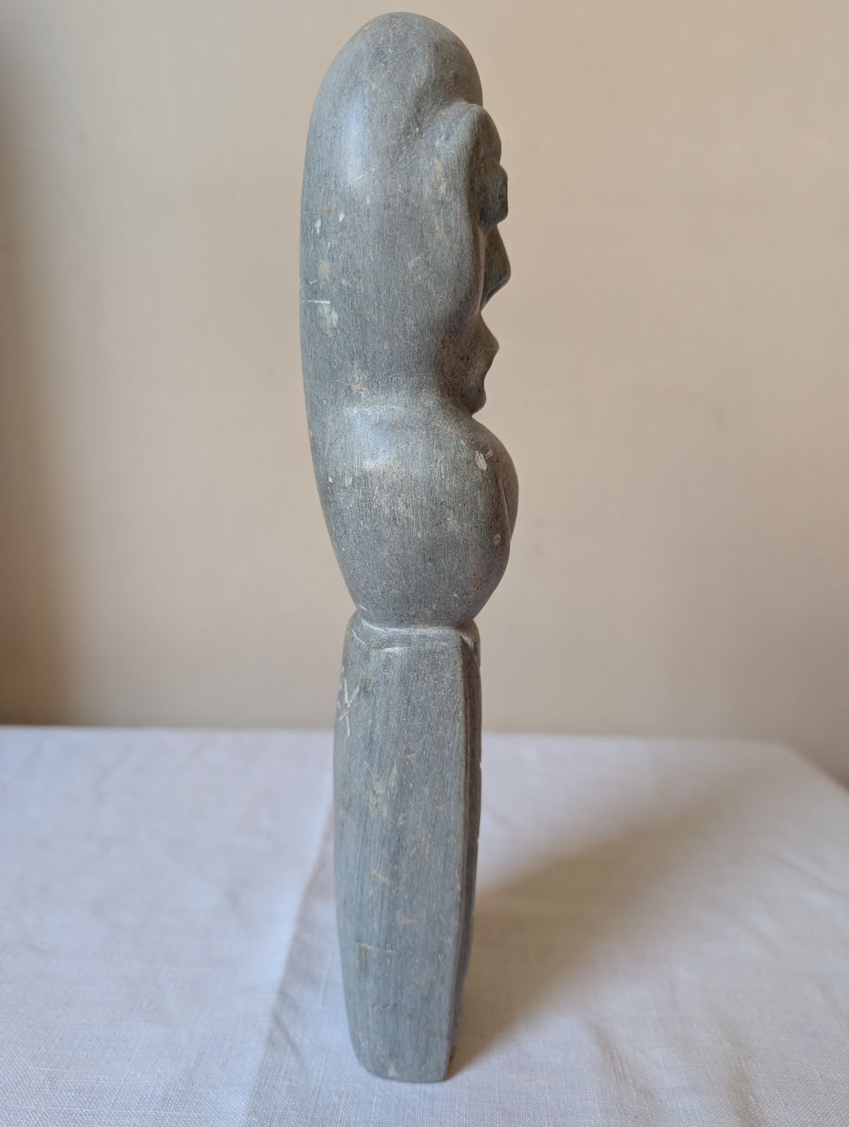 Signed African Stone Sculpture, "Alex", Pre 1980, Abstract Spirit Figure photo vintage