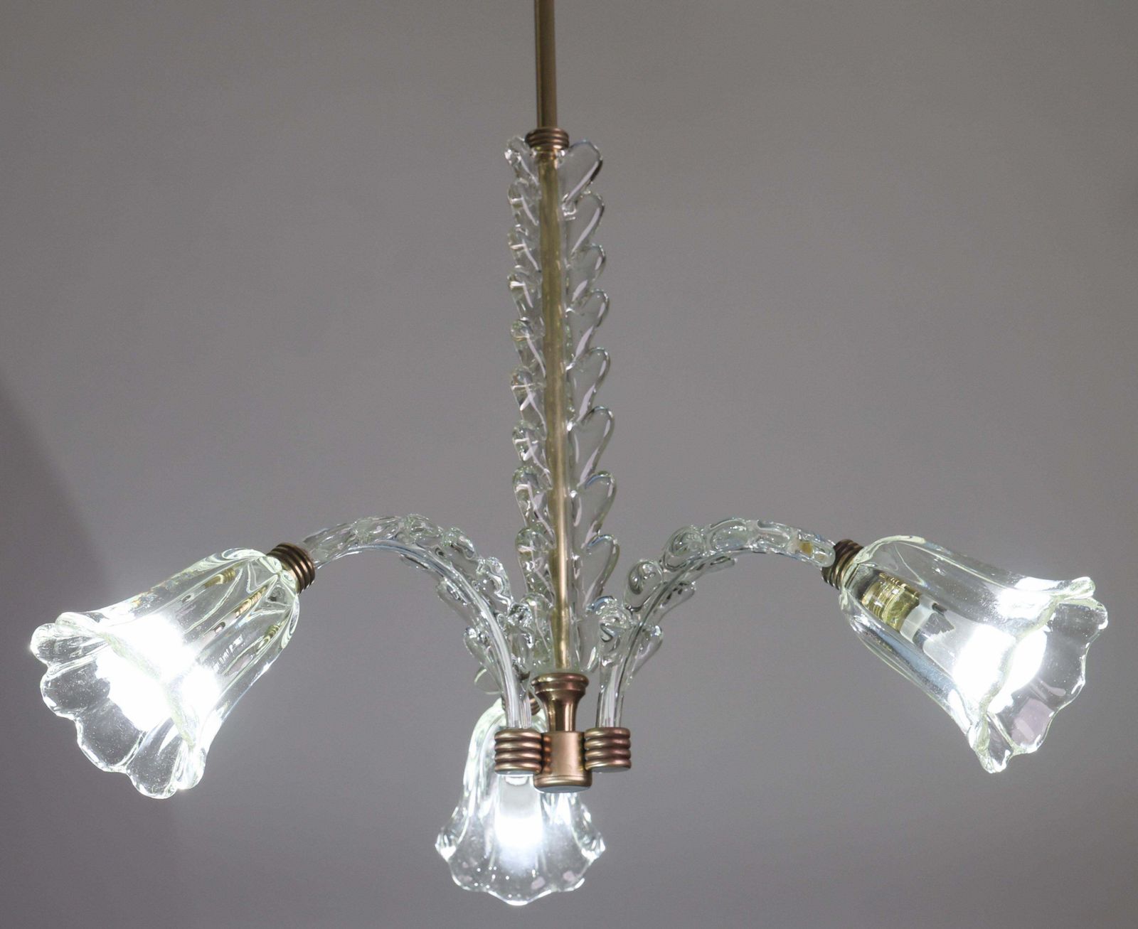 Charming Art Decò Chandelier By Barovier E Toso, 1940s photo 2112.0