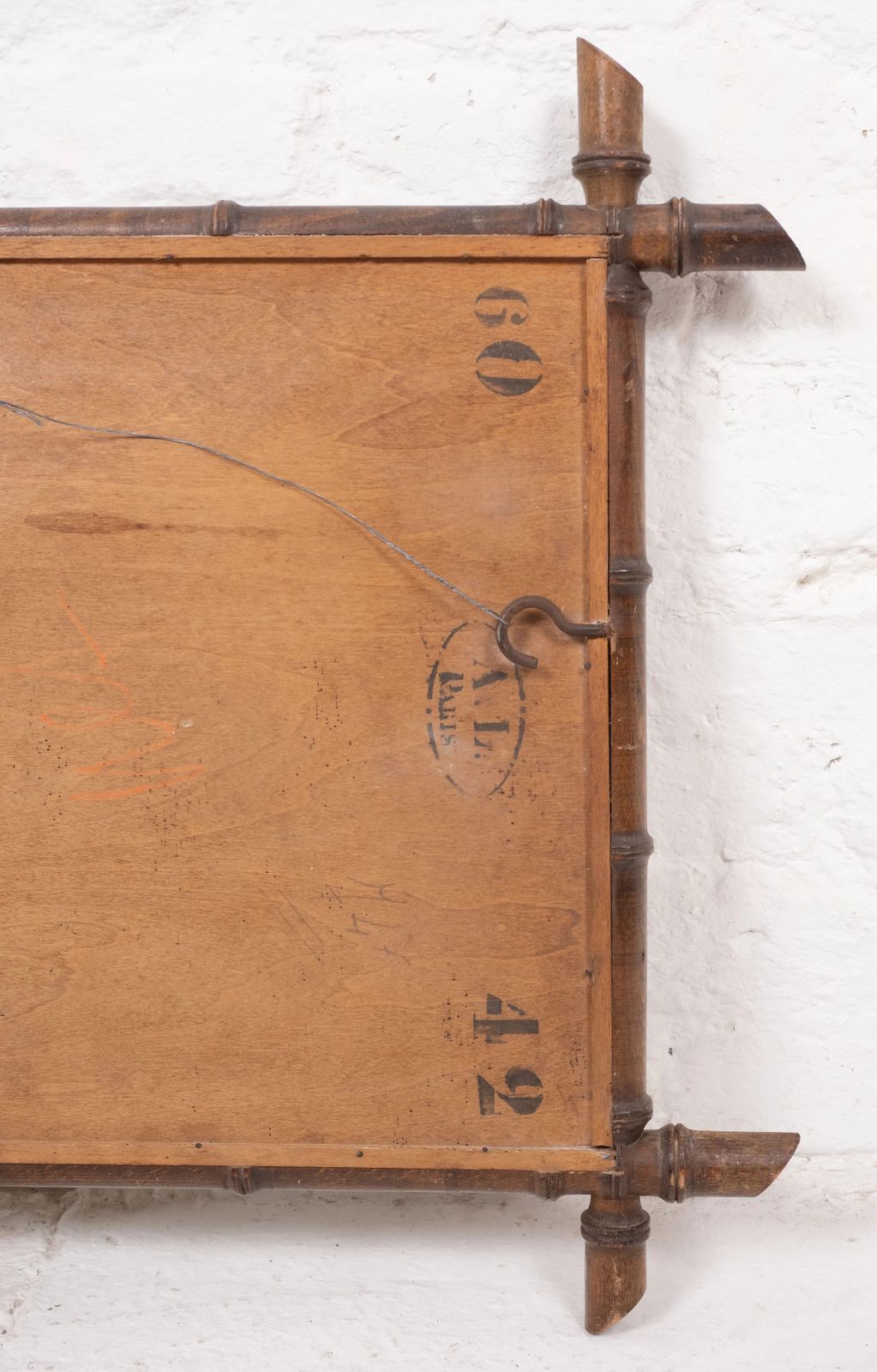 Antique French Faux Bamboo Mirror photo vinterior