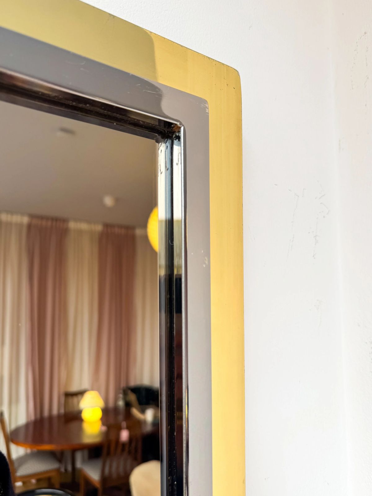 1970's Smoked Glass & Mixed Metal Wall Mirror, By Belgo Chrom photo buy