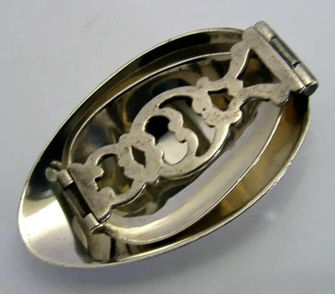 Unusual Sterling Silver Folding Medicine Spoon Medical Doctors Antique C1900 photo furniture