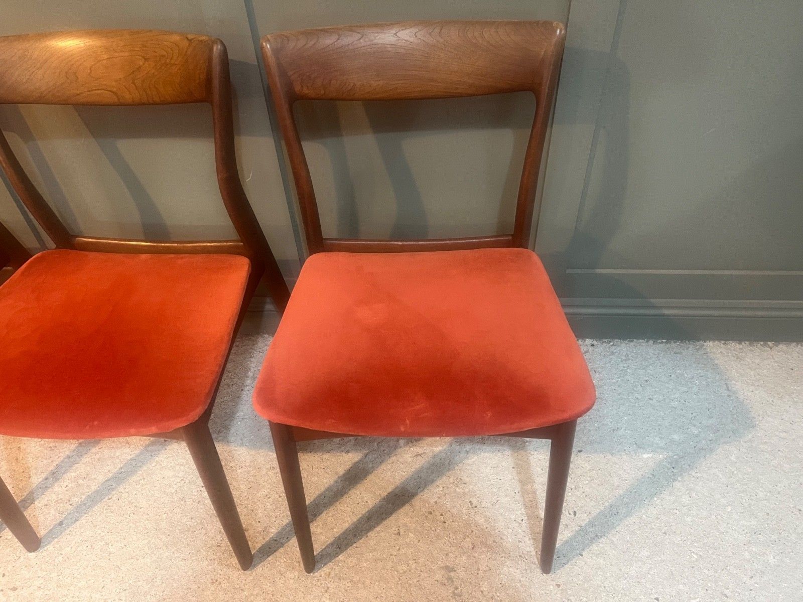 Teak Danish Dining Chairs By R. Borregaard For Viborg Circa 1960’s X 4 photo 1495.0