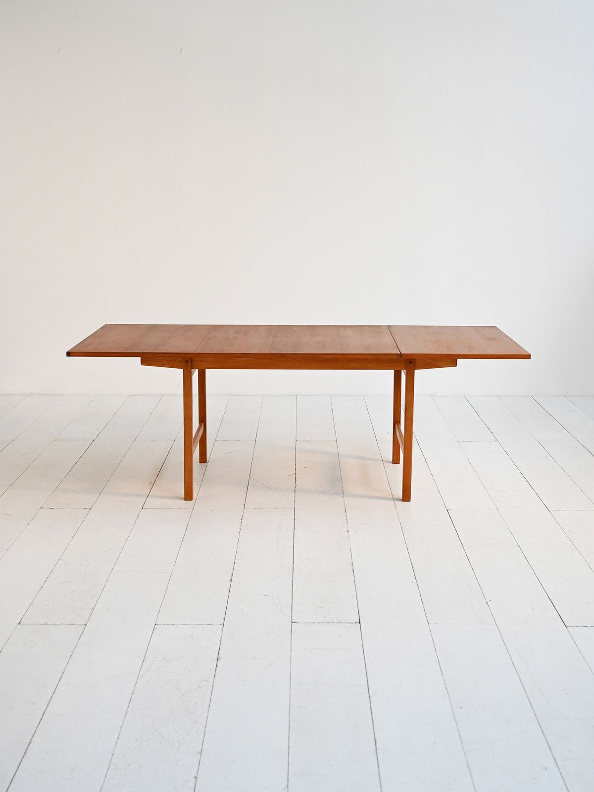 Extendable Scandinavian Teak And Oak Table From The 1960s photo furniture