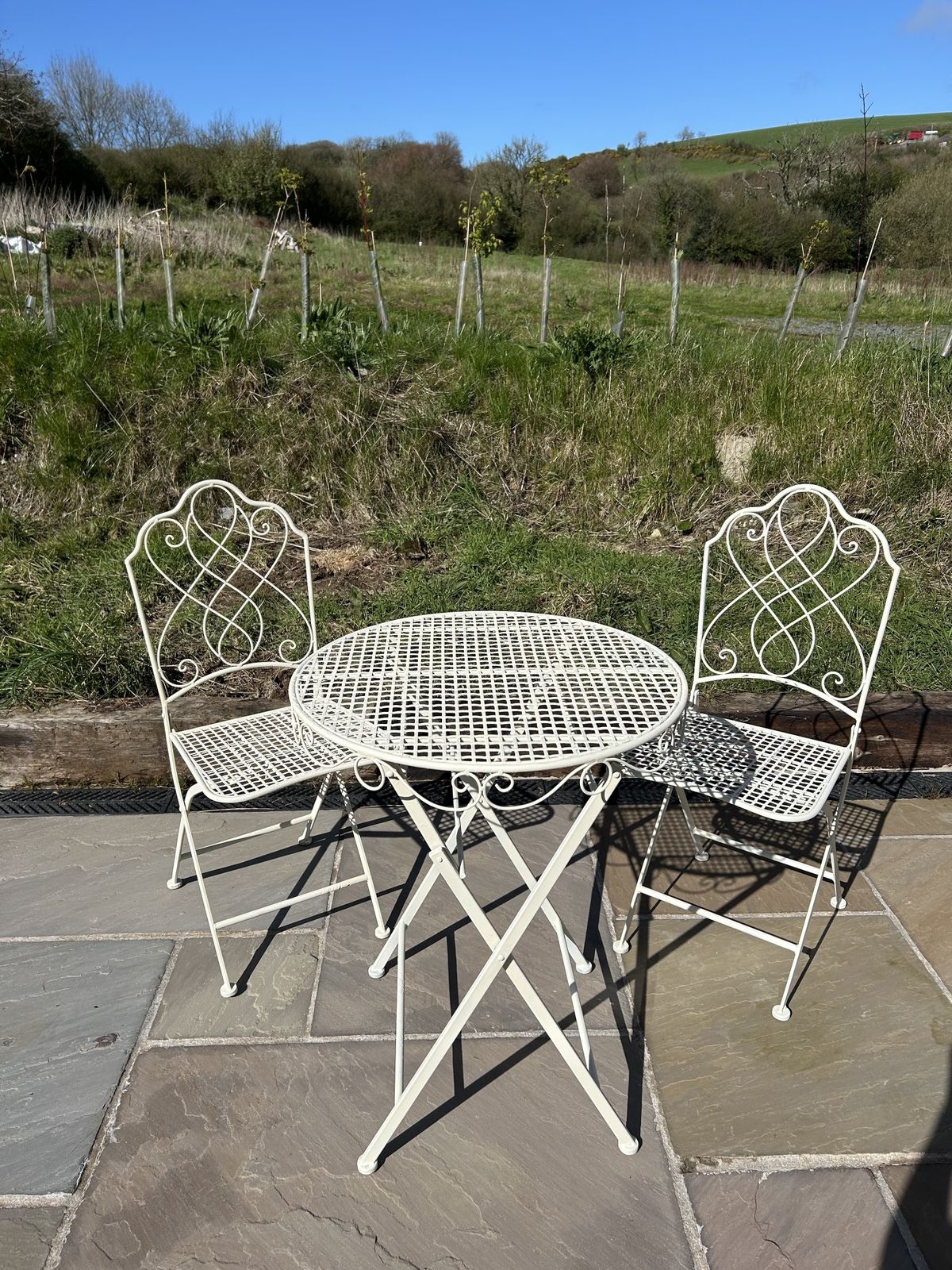 Refurbished Vintage French Bistro Set photo vinterior