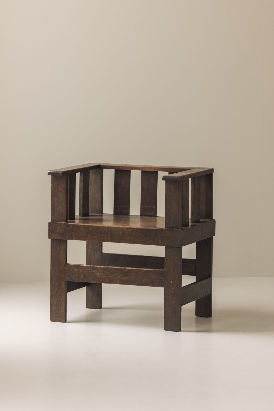 Rare French Armchair In Said Oak, Early 1930s. photo furniture