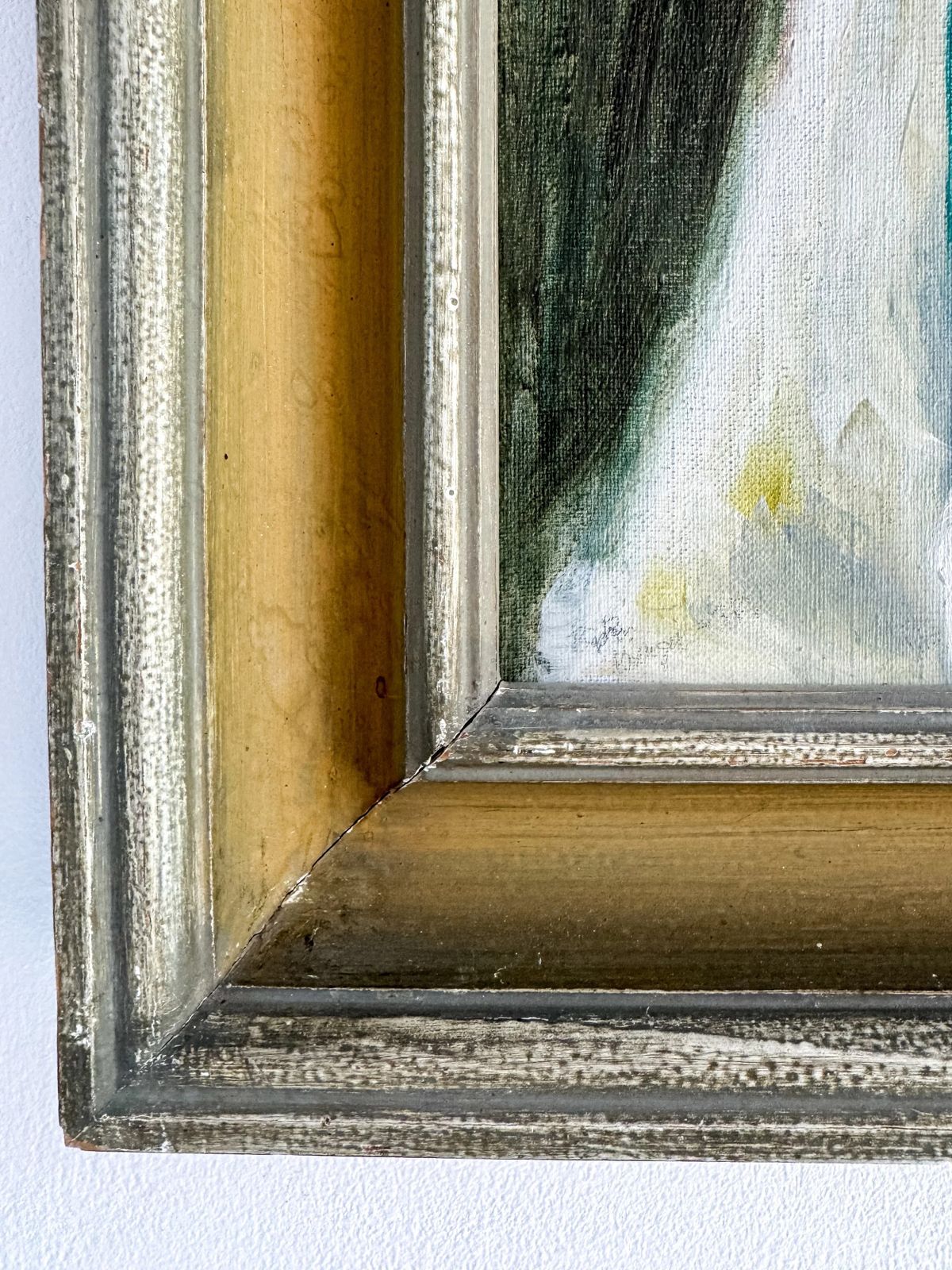 Portrait, Oil On Canvas, Signed T. Nilsson, 1938 photo vintage