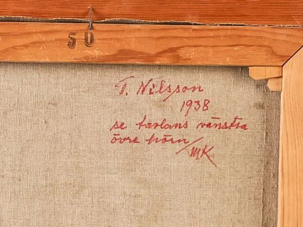 photo for sale Portrait, Oil On Canvas, Signed T. Nilsson, 1938