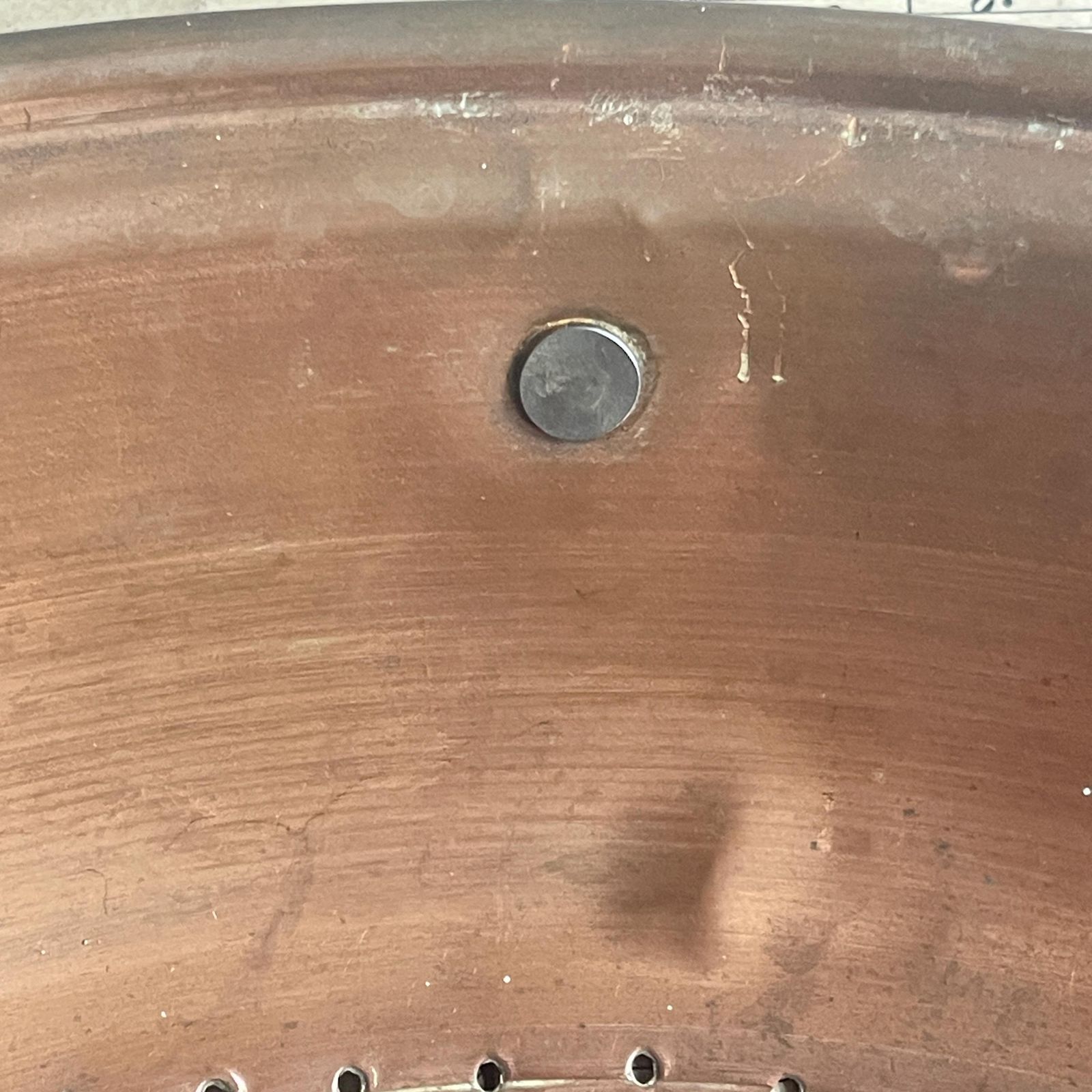 Antique French Copper Sieve   Wall Hanging Colander   Farmhouse Country Kitchen Decor photo buy