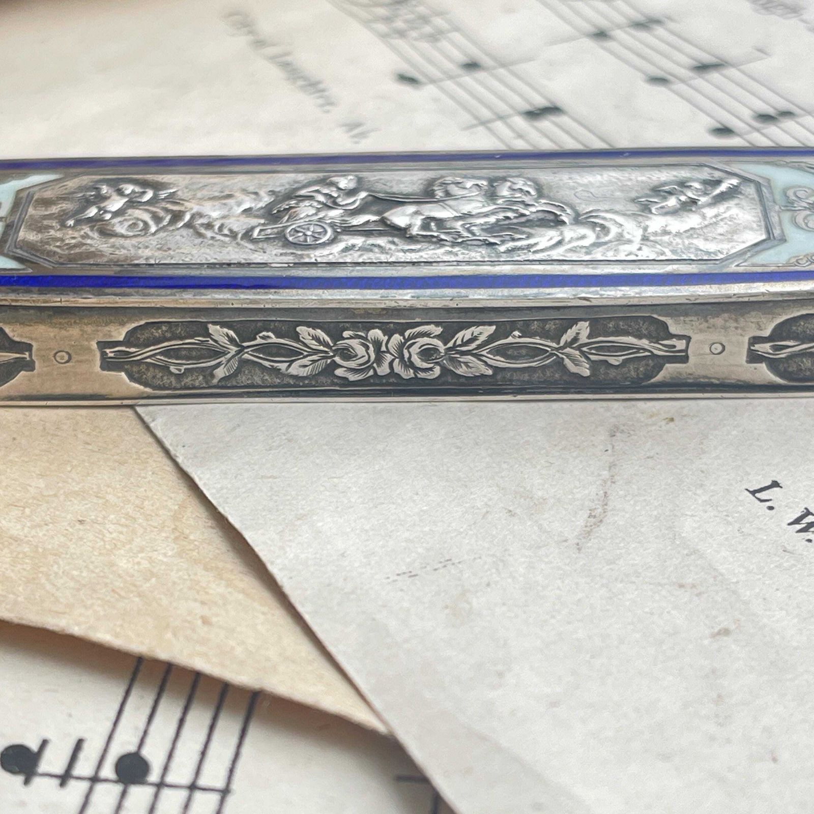 Antique French Silver Gilt And Enamel Box. Henri Lambin Paris Box photo Home Decor