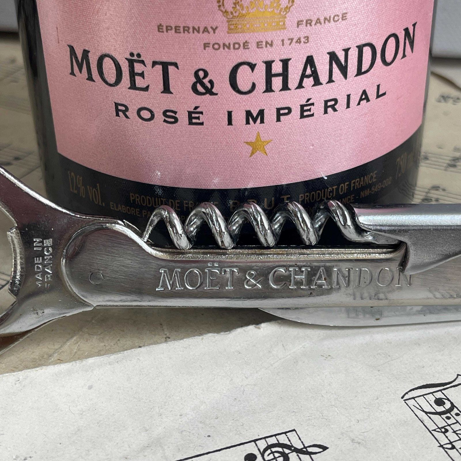 photo furniture Vintage Moet & Chandon Barware. Corkscrew. Bottle Opener. Champagne Stopper. Pliers. Christmas Stocking Filler.
