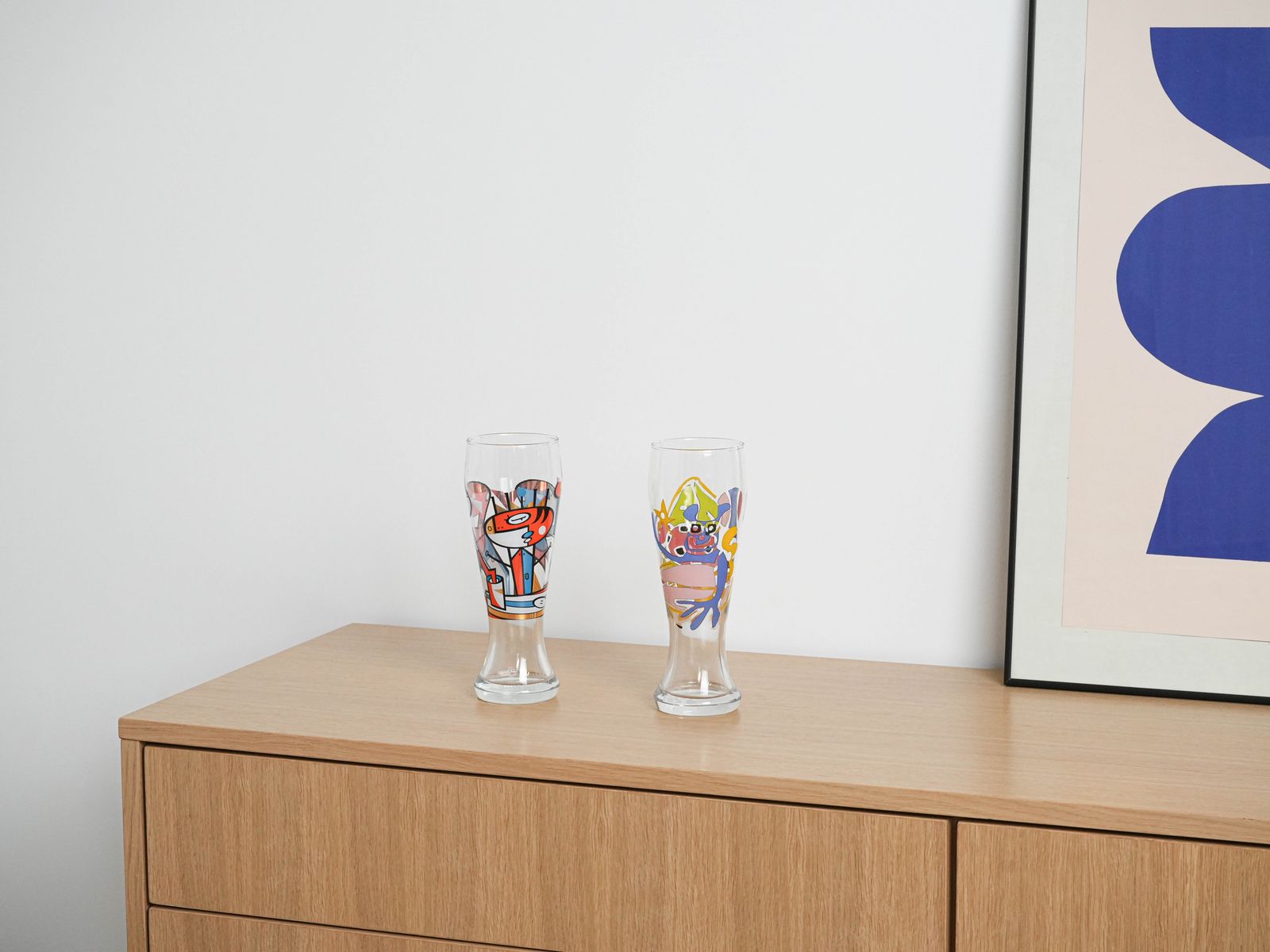 photo for sale Set Of Collector's Glasses, 1990s, Designer: Maarten Vrolijk, Manufacturer: Ritzenhoff