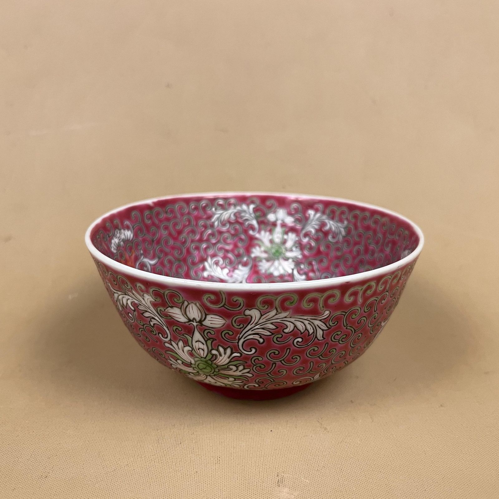 photo furniture Vintage Japanese Kutani Porcelain Bowl Mun Shou Serving Dish Hand Painted Pink Floral Famille Rose Decorative Asian Round Ceramic